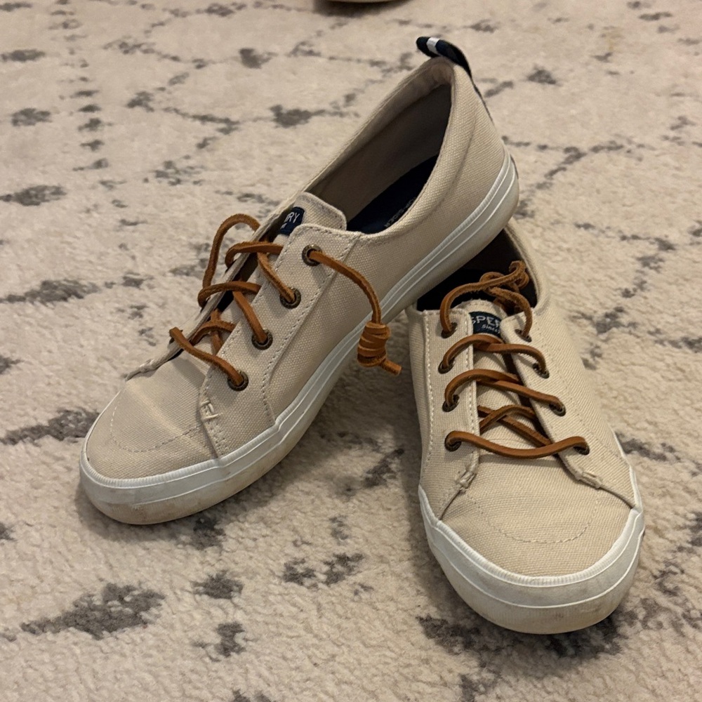 Sperry Tan Canvas Sneakers